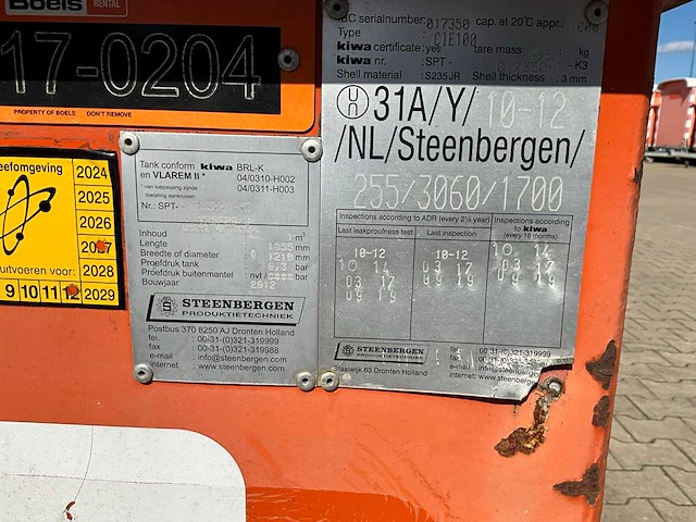 2012 steenbergen cie100 brandstof opslagtank - afbeelding 8 van  8