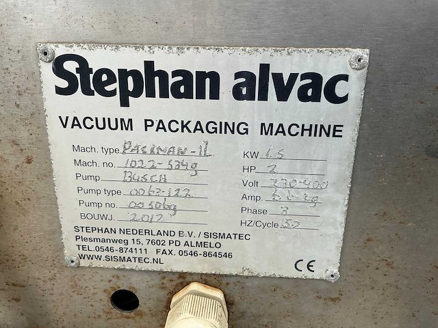 2012 stephan alvac packman vacuümmachine - afbeelding 8 van  8