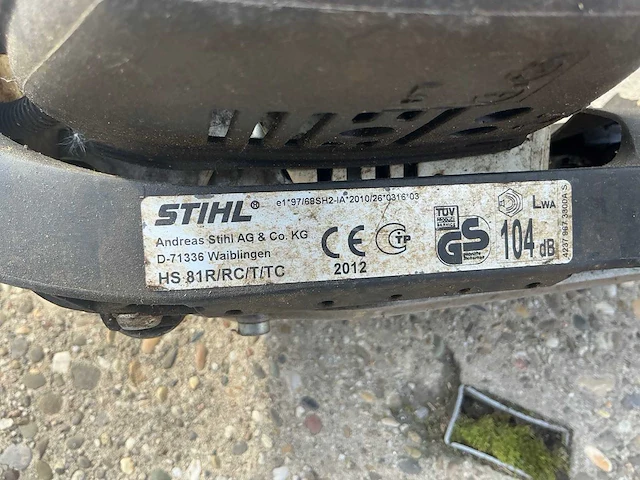 2012 stihl hs81r heggenschaar - afbeelding 7 van  7