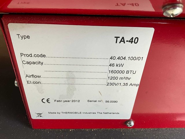 2012 thermobile ta-40 heteluchtkanon - afbeelding 7 van  7