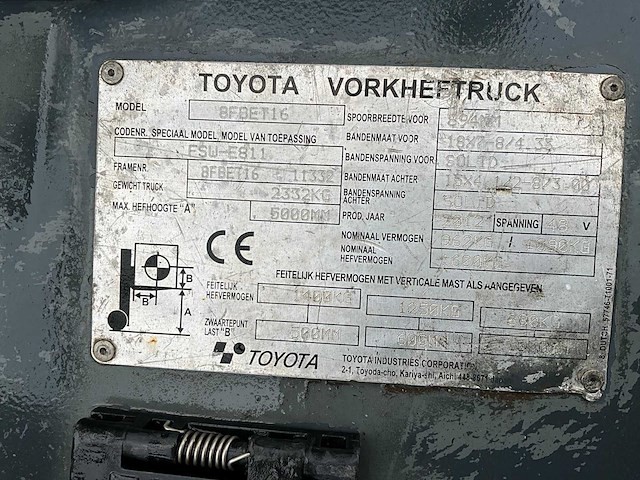 2012 toyota 8fbet16 vorkheftruck - afbeelding 14 van  21