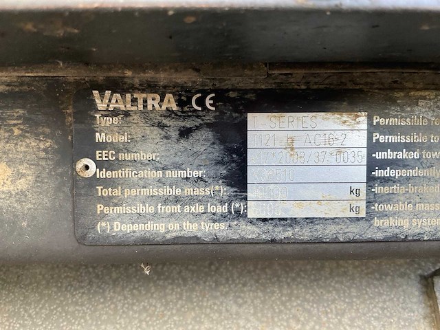2012 valtra t121 hitech vierwielaangedreven landbouwtractor - afbeelding 26 van  30