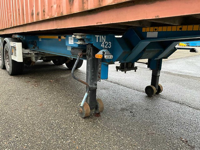 2012 vanhool 3b0079 container chassis met container - afbeelding 9 van  29