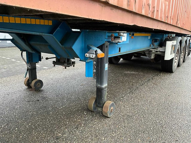 2012 vanhool 3b0079 container chassis met container - afbeelding 10 van  29