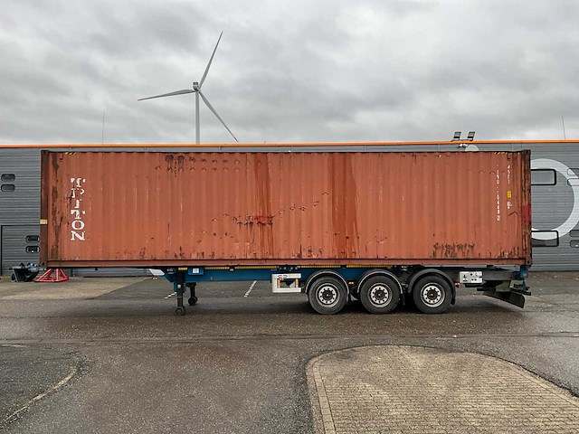 2012 vanhool 3b0079 container chassis met container - afbeelding 12 van  29