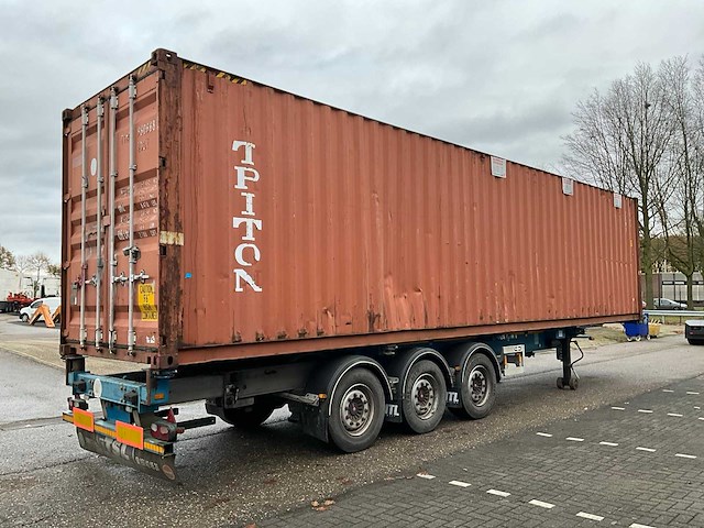 2012 vanhool 3b0079 container chassis met container - afbeelding 25 van  29