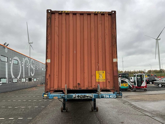 2012 vanhool 3b0079 container chassis met container - afbeelding 29 van  29