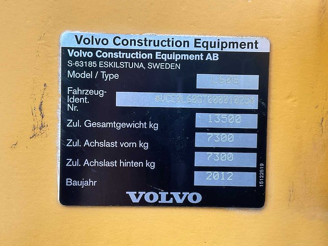 2012 volvo l60g shovel - afbeelding 16 van  23