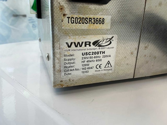 2012 vwr usc200th ultrasoon reiniger - afbeelding 5 van  6