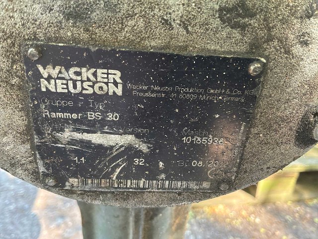 2012 wacker neuson bs30 trilstamper - afbeelding 6 van  6