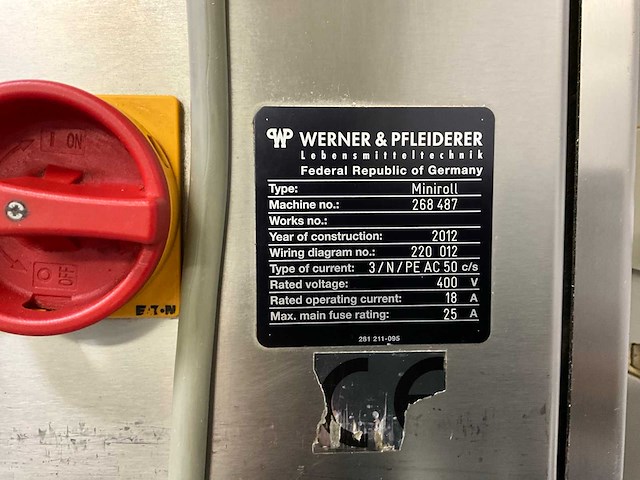 2012 werner & pfleiderer miniroll kleinbroodlijn - afbeelding 3 van  9