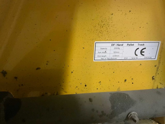 2012 yale hand hydraulische palletwagen - afbeelding 8 van  8