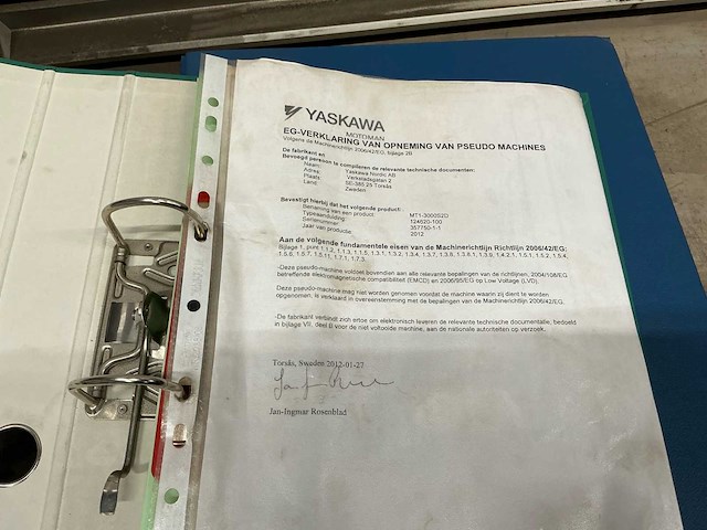 2012 yaskawa mt1-3000-s2d lasrobot complete opstelling - afbeelding 57 van  66