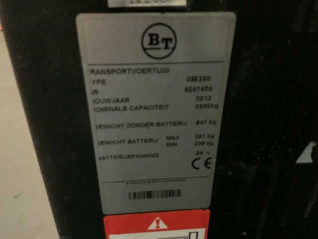 2013 - bt - ose250 - orderpicker - afbeelding 9 van  9
