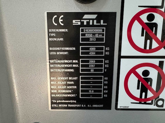 2013 - still - rx60-40/600 - forklift trucks - afbeelding 9 van  9