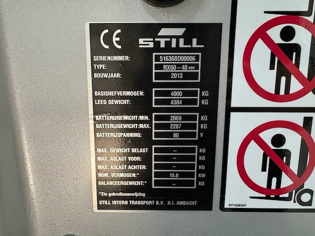 2013 - still - rx60-40/600 - forklift trucks - afbeelding 9 van  9