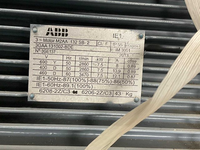 2013 abb m2aa 132 sb2 elektromotor - afbeelding 5 van  5