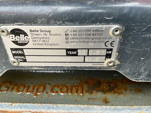 2013 altrad / belle fc3612e trilplaat - afbeelding 8 van  8