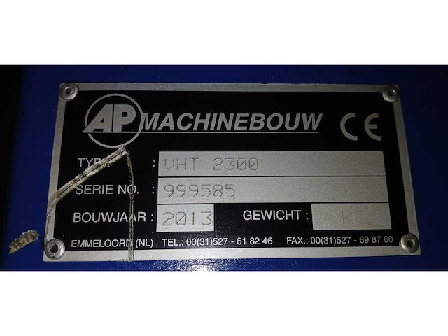 2013 ap vht2300 veegmachine - afbeelding 6 van  6