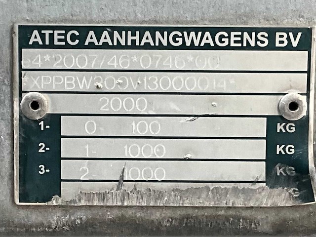 2013 atec eb2 2-1 dubbelas aanhangwagen - afbeelding 11 van  19