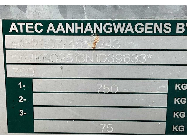 2013 atec eo1300 aanhangwagen - afbeelding 14 van  17