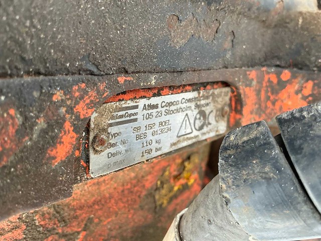2013 atlas copco / epiroc sb 152 hydraulische sloophamer - afbeelding 8 van  8