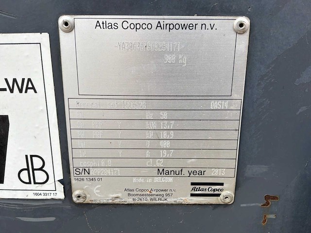 2013 atlas copco qas 14 dieselstroomaggregaat - afbeelding 3 van  11