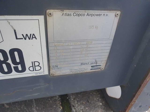2013 atlas copco qas 40 stroomgenerator - afbeelding 6 van  6