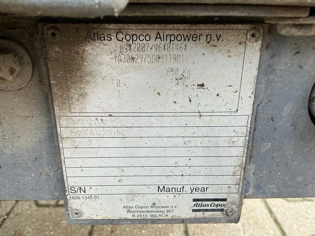 2013 atlas copco xas47 compressor aanhangwagen - afbeelding 16 van  23