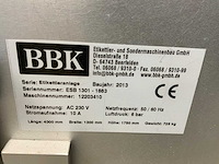 2013 bbk esb 1301-1883 print- en etiketteermachine - afbeelding 4 van  7