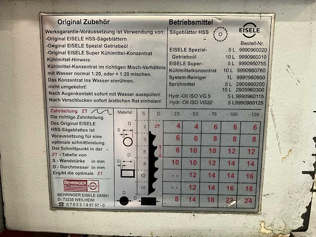 2013 behringer eisele vms 350 cirkelzaagmachine - afbeelding 6 van  15