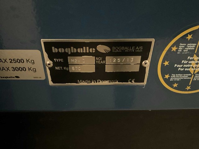2013 bogballe m2wd kunstmeststrooier - afbeelding 3 van  14