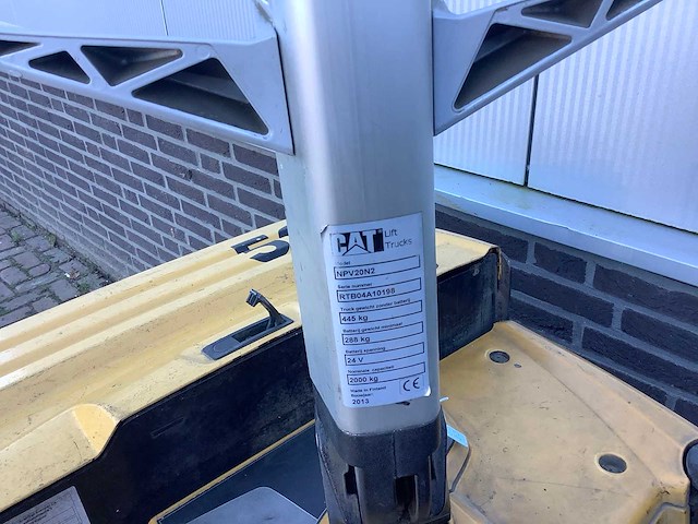 2013 cat npv20n2 elektrische palletwagen - afbeelding 7 van  7