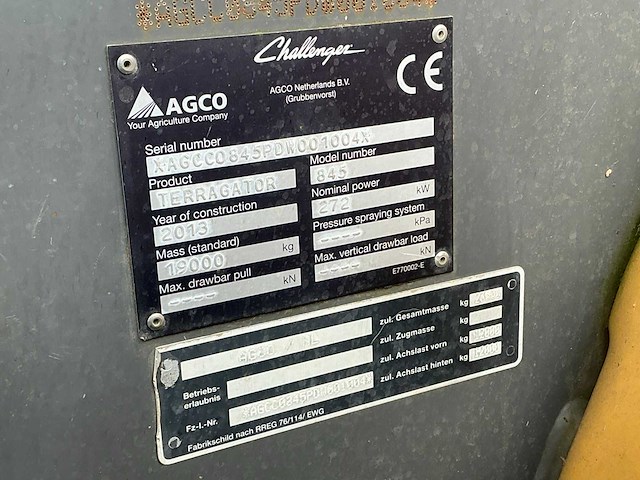 2013 challenger terragator 845 zelfrijdende mestverspreider - afbeelding 58 van  63
