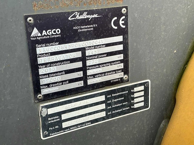 2013 challenger terragator 845 zelfrijdende mestverspreider - afbeelding 59 van  63