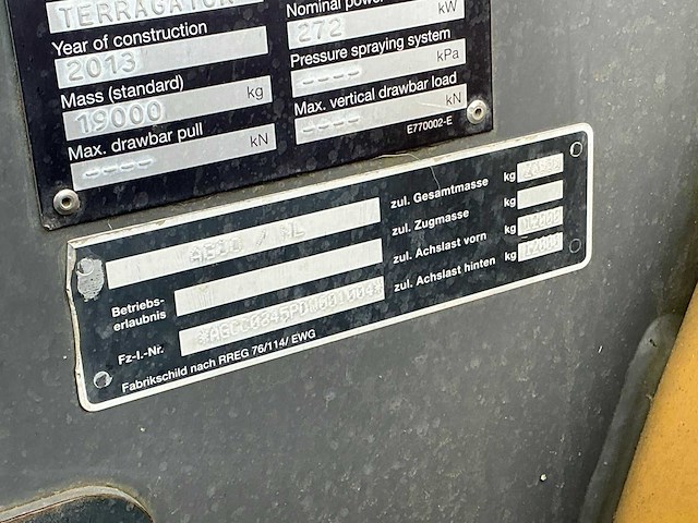 2013 challenger terragator 845 zelfrijdende mestverspreider - afbeelding 60 van  63