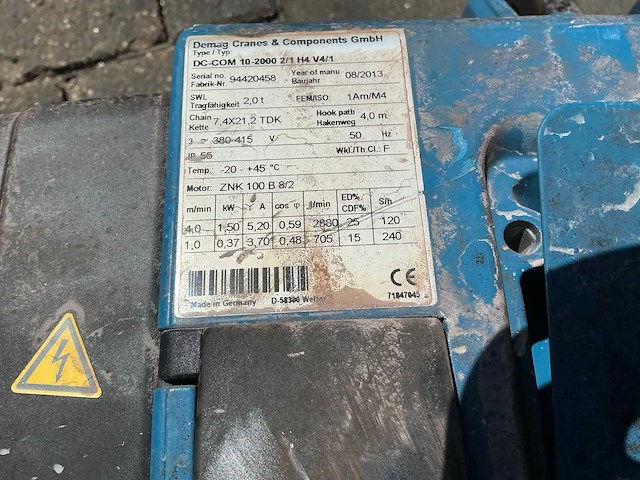 2013 demag 2 ton bovenloophalkraan - afbeelding 7 van  7