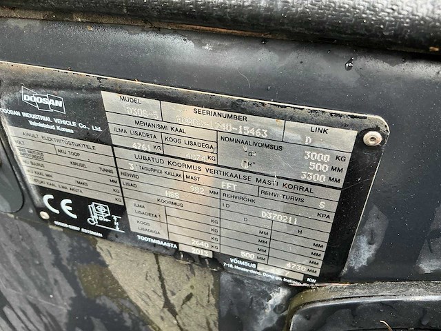 2013 doosan d30s-5 vorkheftruck - afbeelding 18 van  39