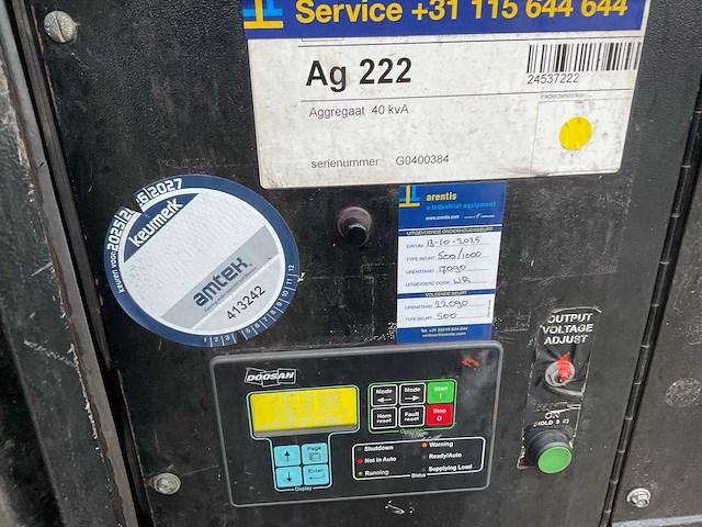 2013 doosan g 40 stroomgenerator - afbeelding 5 van  11