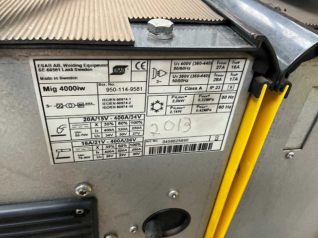 2013 esab mig 4000iw mig lasapparaat - afbeelding 5 van  6