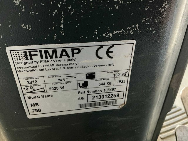 2013 fimap mr zelfrijdende schrob/zuigmachine - afbeelding 10 van  18
