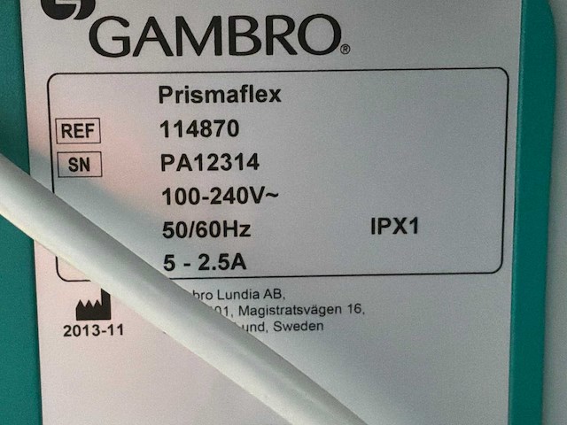 2013 gambro primaflex dialyse-apparatuur - afbeelding 2 van  11