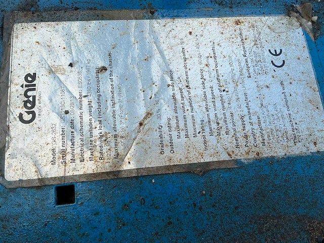 2013 genie gs-2632 hoogwerker - afbeelding 6 van  14