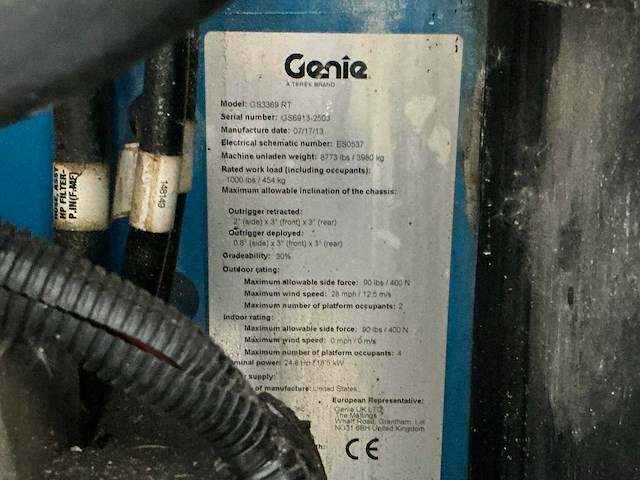 2013 genie gs-3369 rt schaarhoogwerker - afbeelding 10 van  16