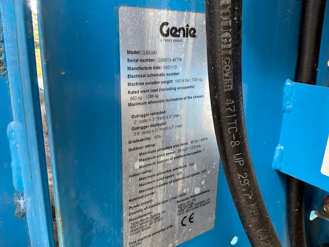 2013 genie gs-4390 hoogwerker - afbeelding 10 van  18