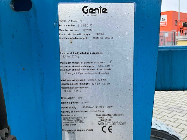 2013 genie z40/23nrj hoogwerker - afbeelding 28 van  34