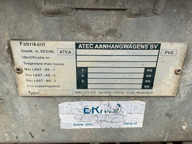 2013 hapert / brouwer sm-400-svp schaft aanhangwagen - afbeelding 9 van  17
