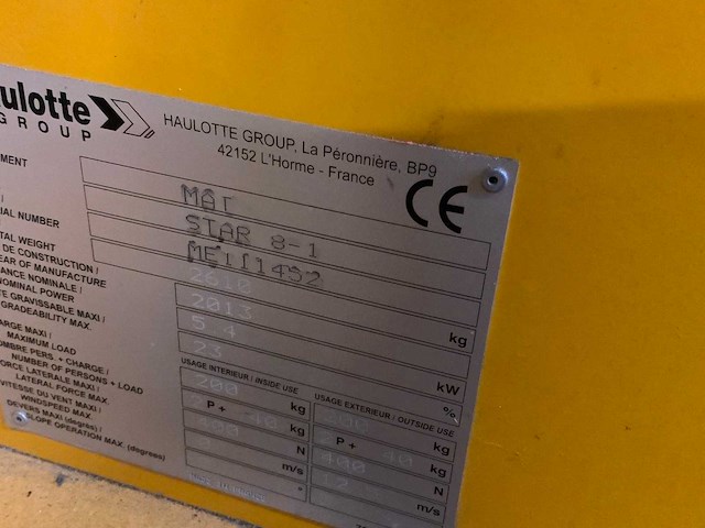 2013 haulotte star 8 hoogwerker - afbeelding 16 van  16