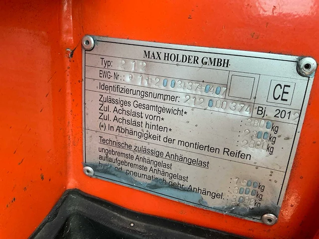 2013 holder c250 multifunctioneel werktuigvoertuig - afbeelding 26 van  27