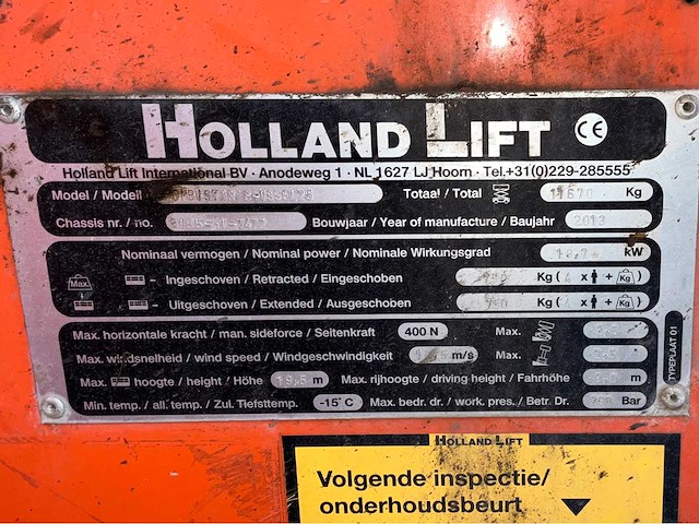 2013 holland lift b195el25 hoogwerker - afbeelding 29 van  35